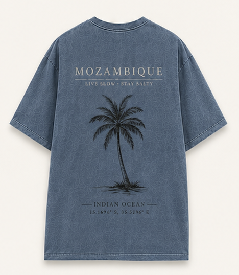Palm Drift Tee — Atlantic