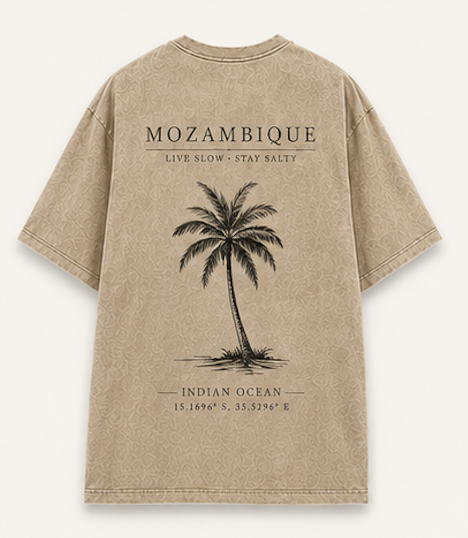 Palm Drift Tee — Sand